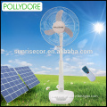 16" solar mini rechargeable fan, rechargeable fan with emergency light fan